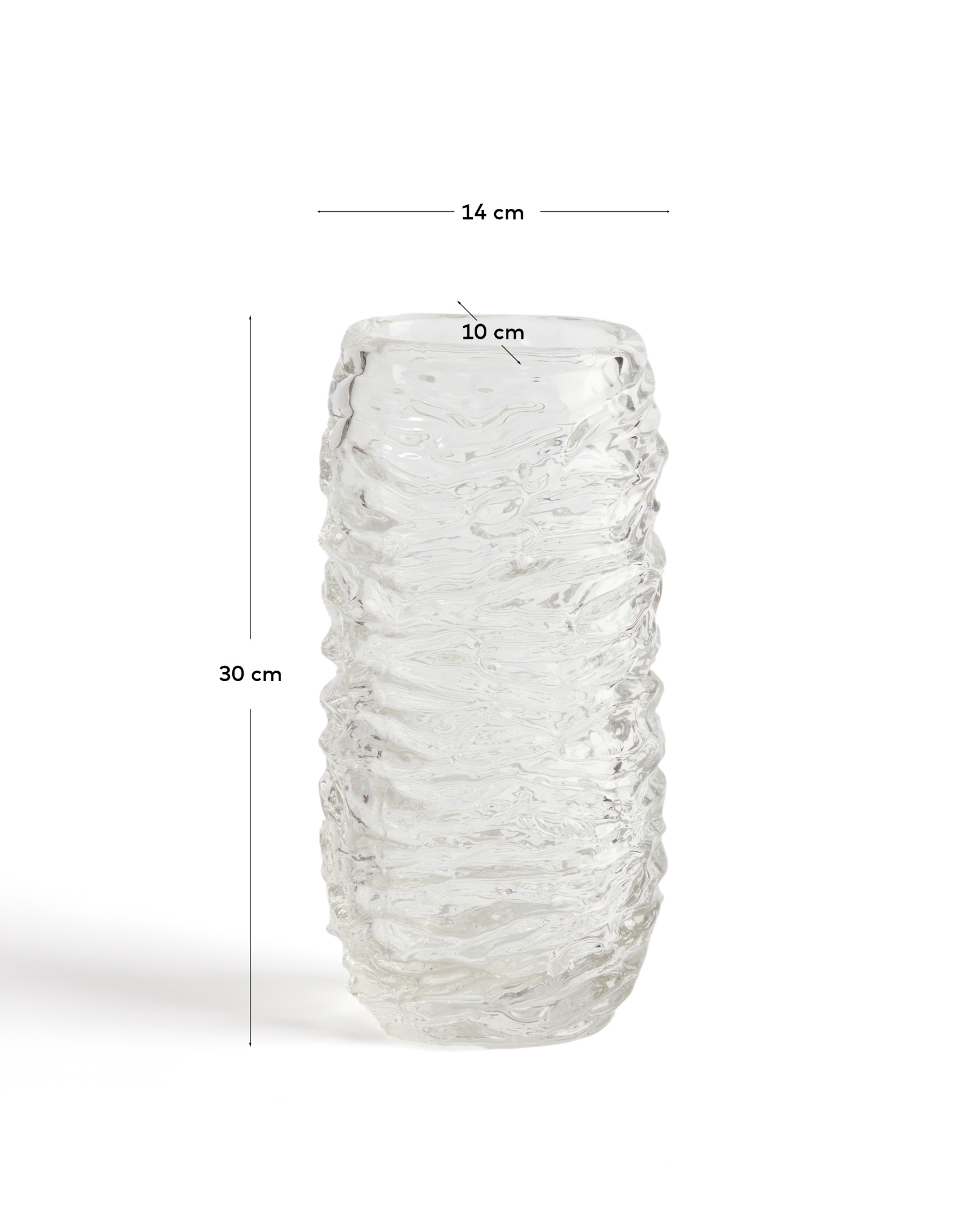 Ваза Vorma из прозрачного стекла 29,5см La Forma 481849