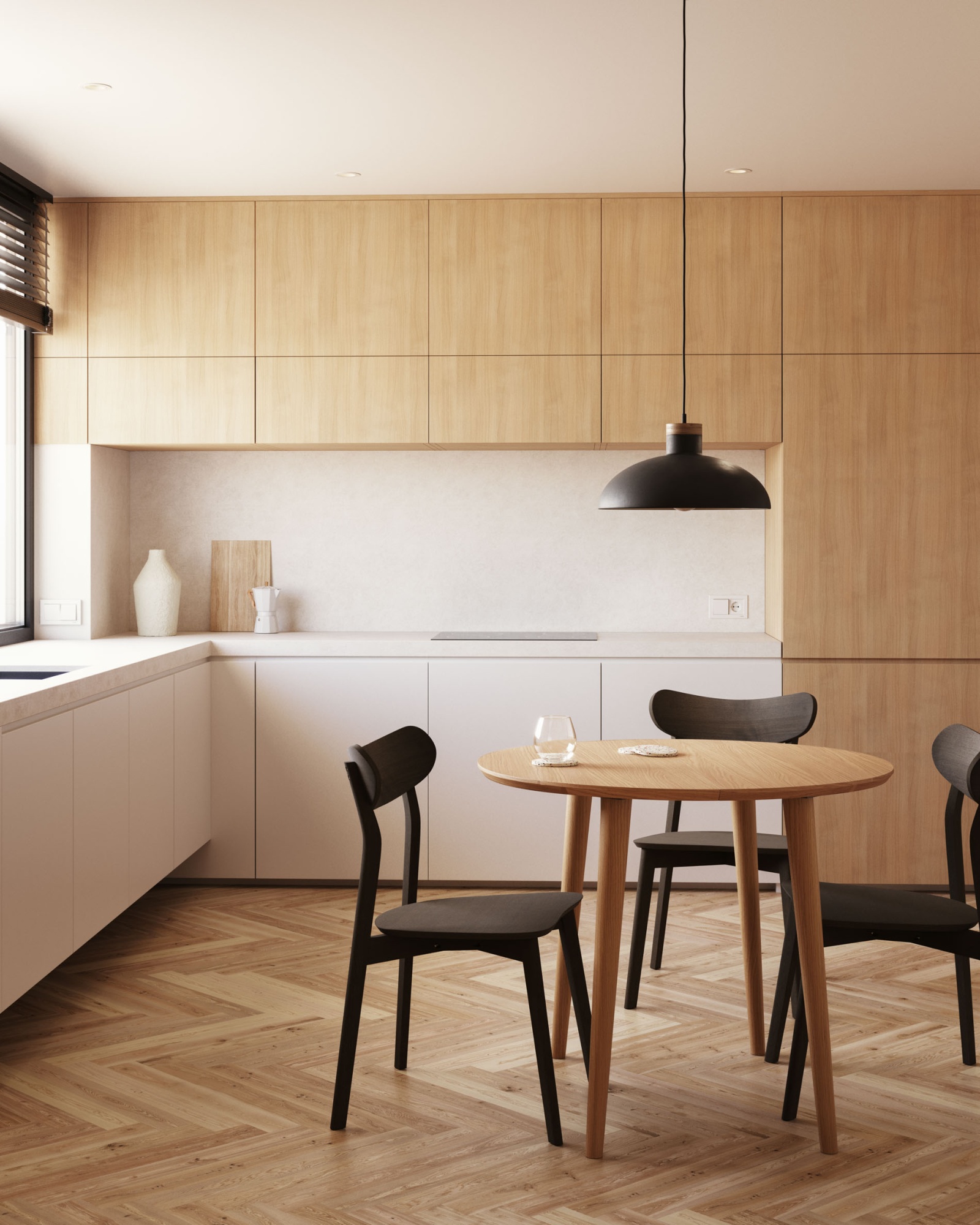 Oqui Раздвижной стол из шпона дуба и массива дерева 90 (170) x 90 см La Forma (ex Julia Grup)