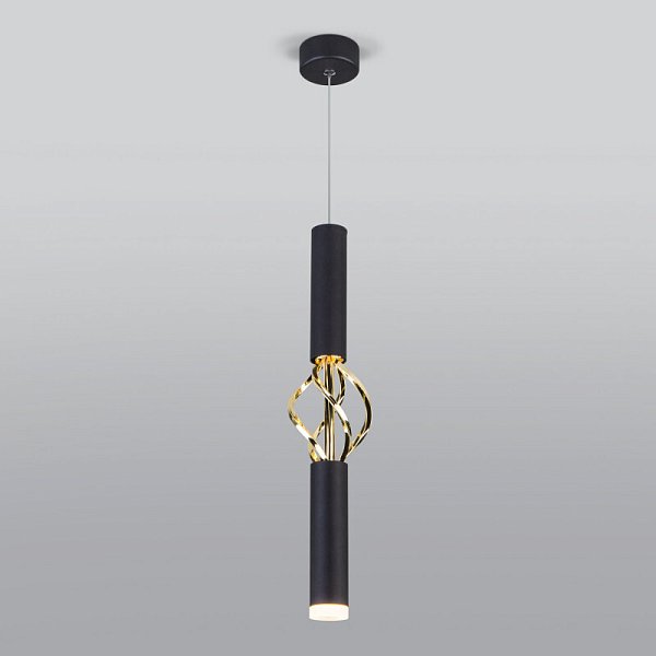 Подвесной светильник Eurosvet 50191/1 LED черный/золото
