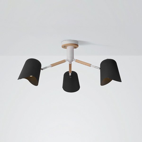 Люстра на штанге NOTCH D70 Black by ImperiumLoft