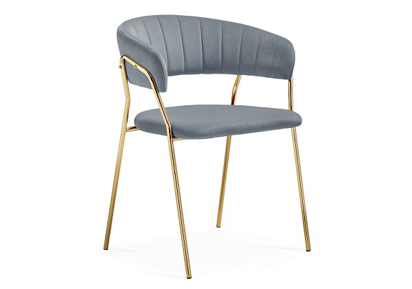 Стул Woodville Kamelia 1 gray / gold 15471