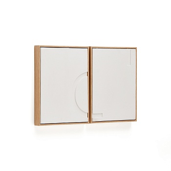 Sefri Набор из 2-х картин с рельефами белого цвета La Forma (ex Julia Grup)