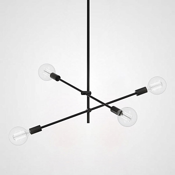 Люстра LF Studio Cliff Pendant 4 Black by ImperiumLoft