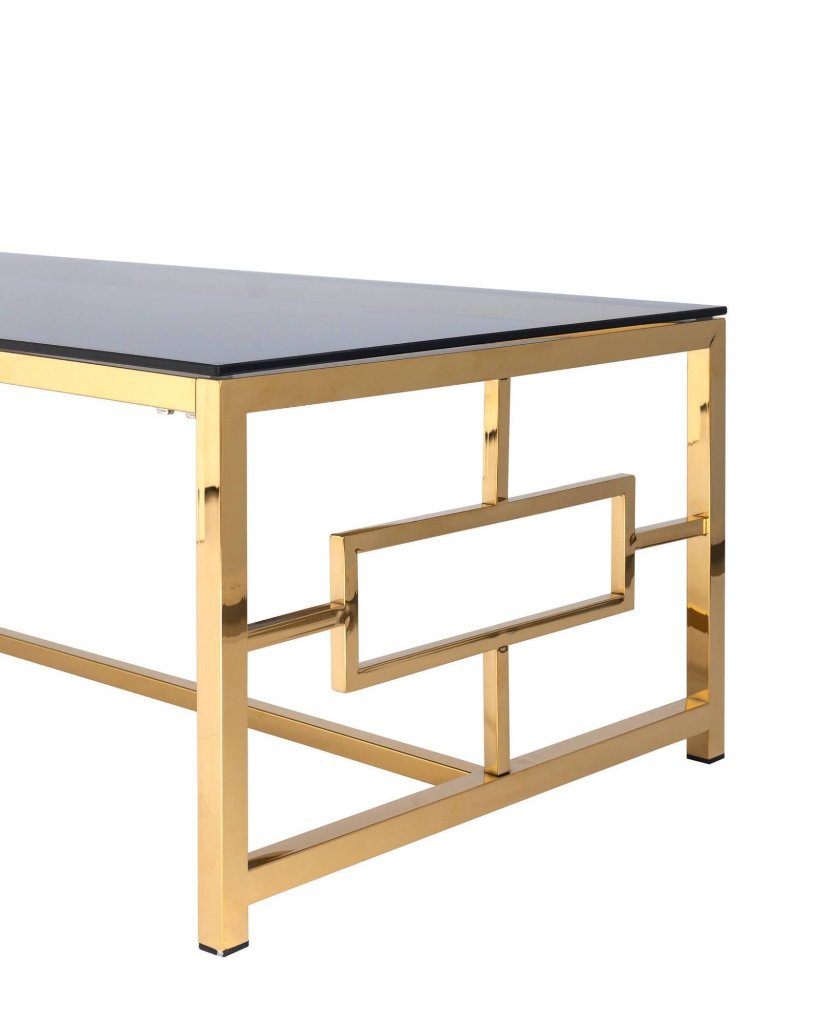 Журнальный стол 120*60 БРУКЛИН золото стекло smoke Stool Group