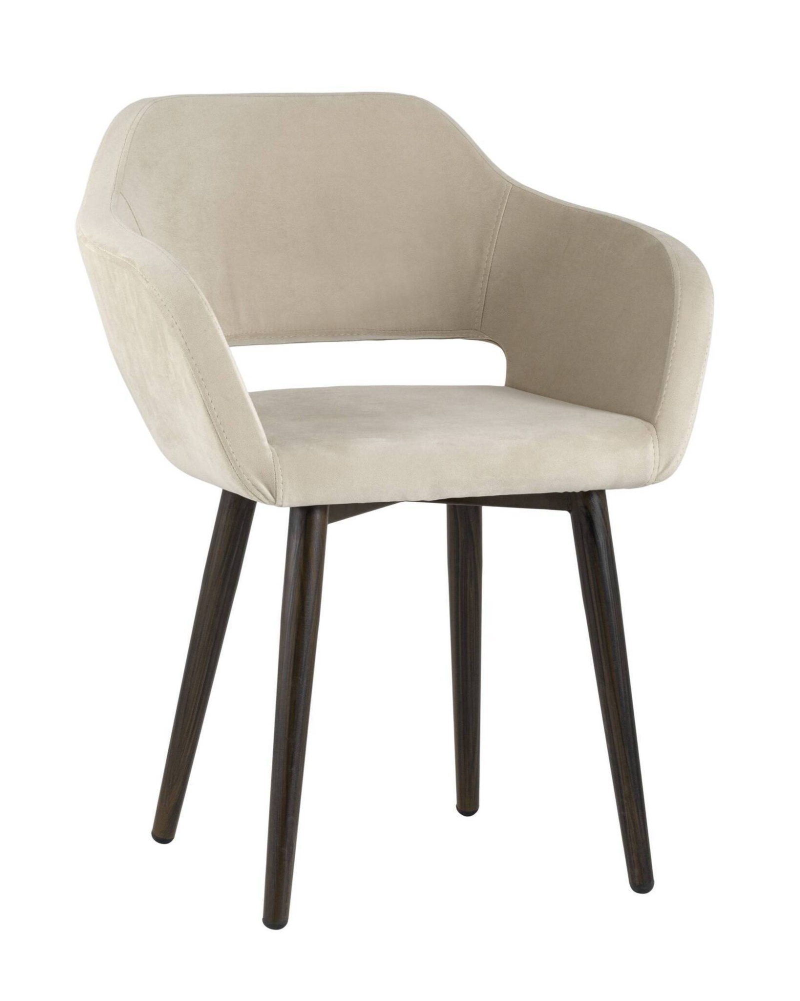 Стул с подлокотниками Саймон велюр бежевый Stool Group