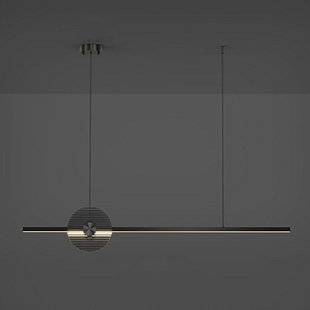 Реечный, рядный светильник ZVI L160 Black by ImperiumLoft