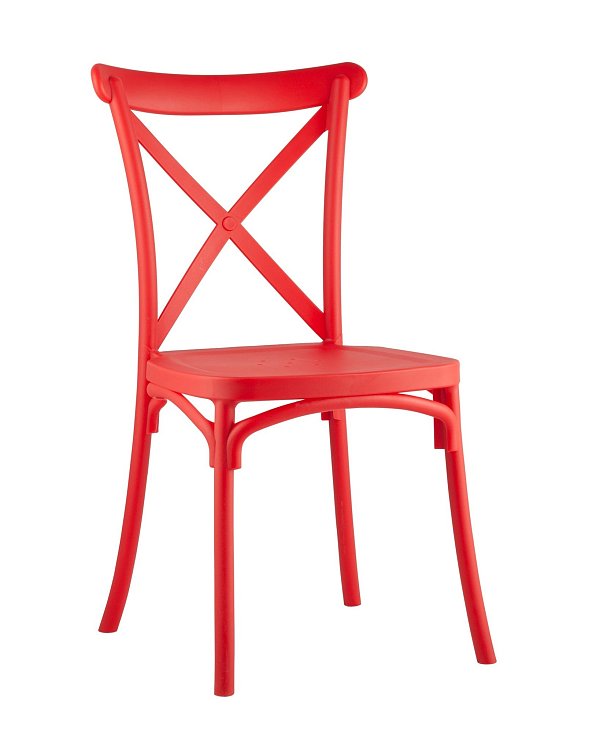 Стул Кроссбэк пластиковый красный Stool Group
