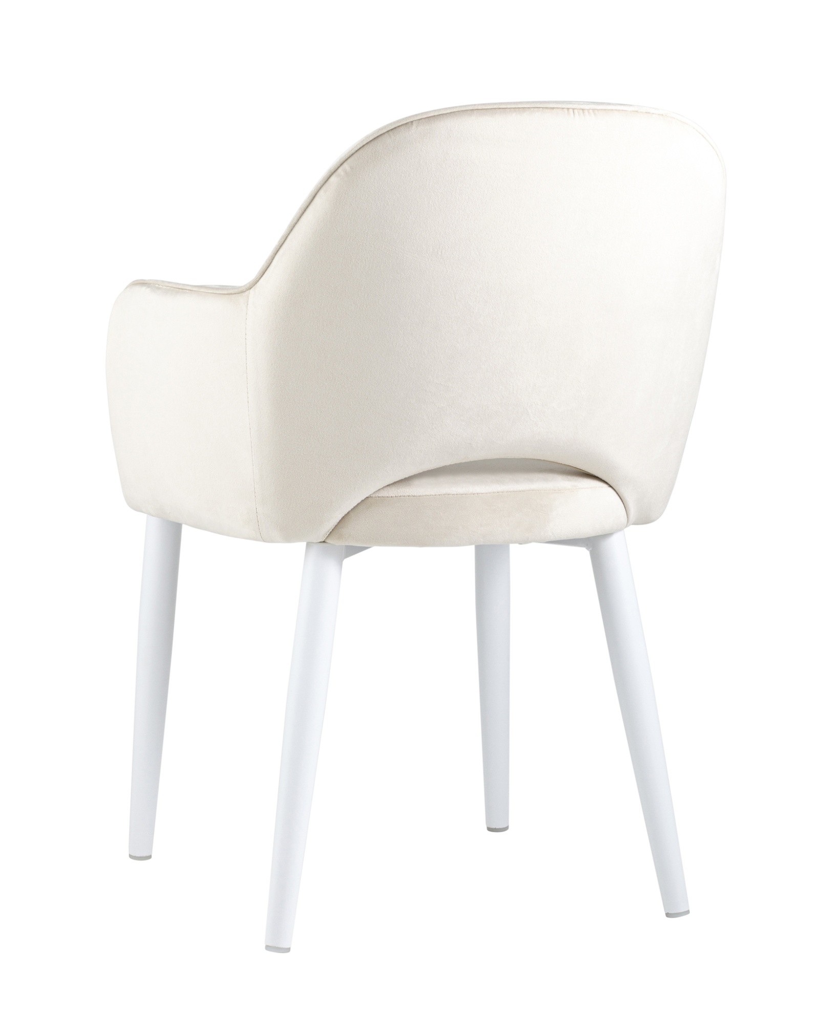 Стул Венера велюр кремовый ножки белые Stool Group