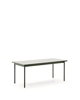 Уличный стол Maurina из зеленой оцинкованной стали с плиткой цвета экрю 182 x 91 см La Forma (ex Julia Grup)