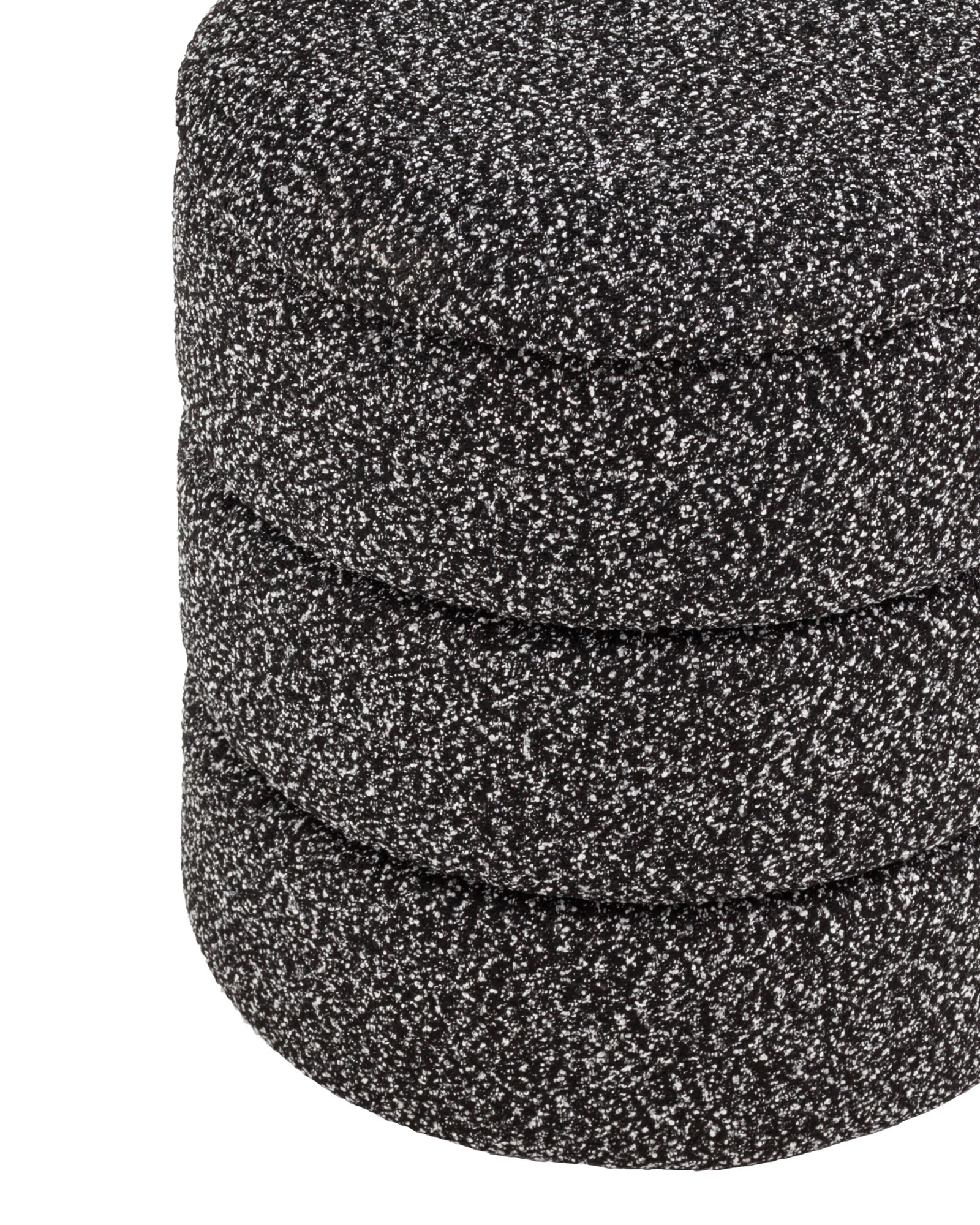 Пуф с ящиком Hive XS букле черный меланж Stool Group