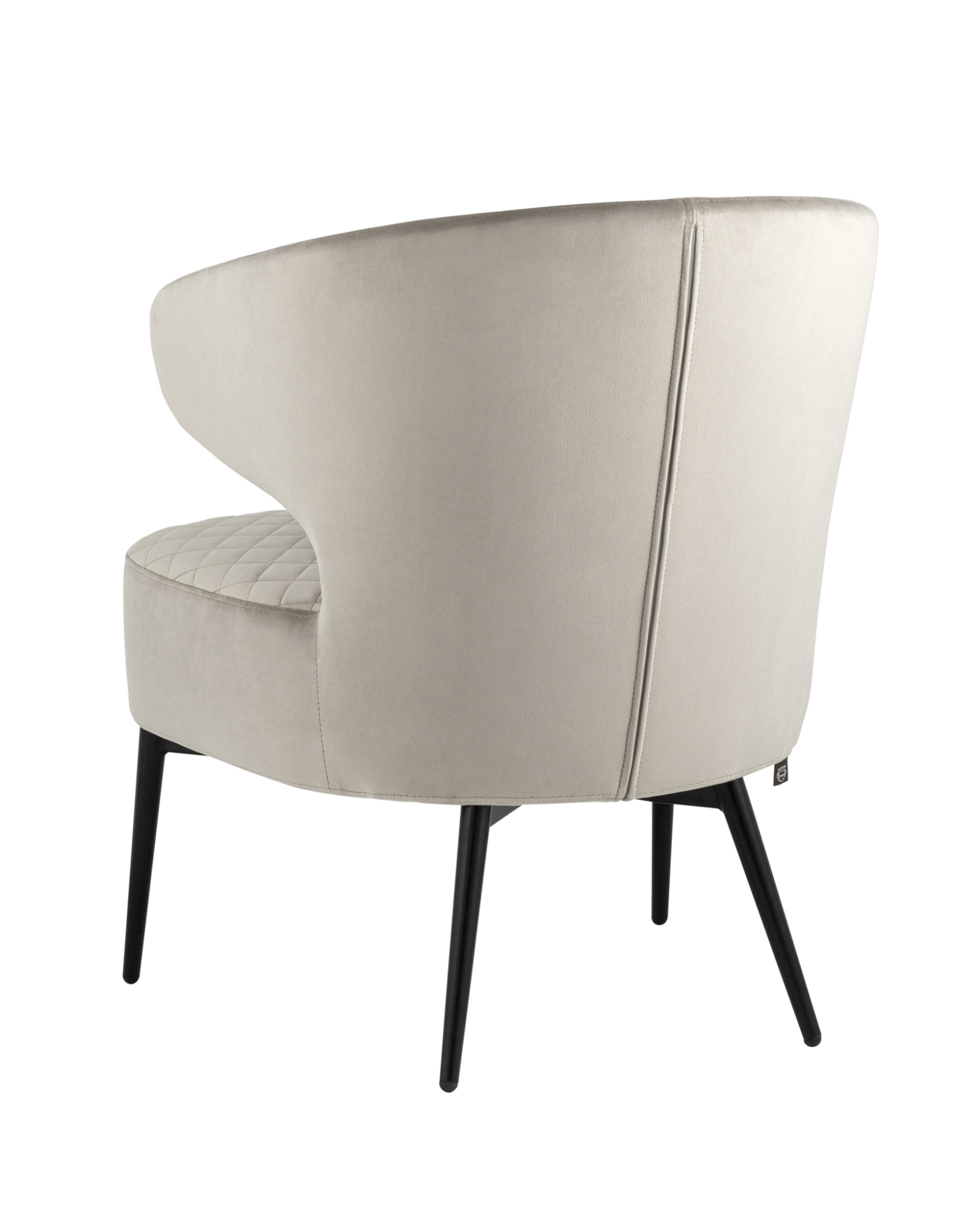 Кресло лаунж Royal велюр серо-бежевый Stool Group