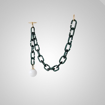 Подвесной светильник CHAIN 2 green by ImperiumLoft