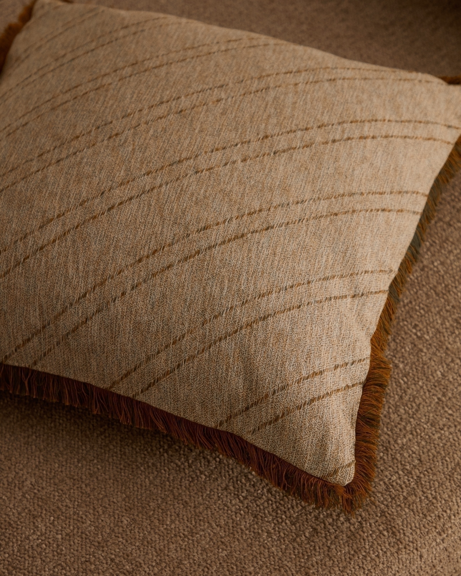 Cral Чехол для подушки из хлопка с разноцветной бахромой, 45 х 45 см La Forma (ex Julia Grup)