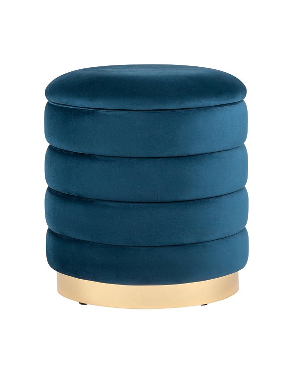 Пуф Франсис с ящиком велюр синий Stool Group