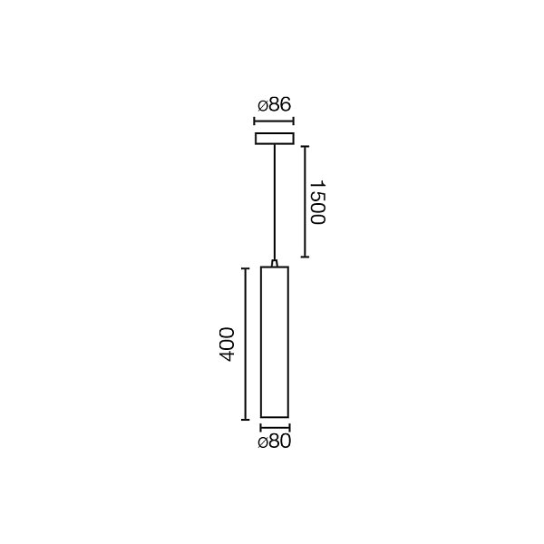 Подвесной светильник FOST PENDANT Ш80 28W черный 23° 2700K CRI97 TRIAC Faro