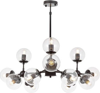 Потолочная люстра Lumina Deco LDP 160-12 BK+PR