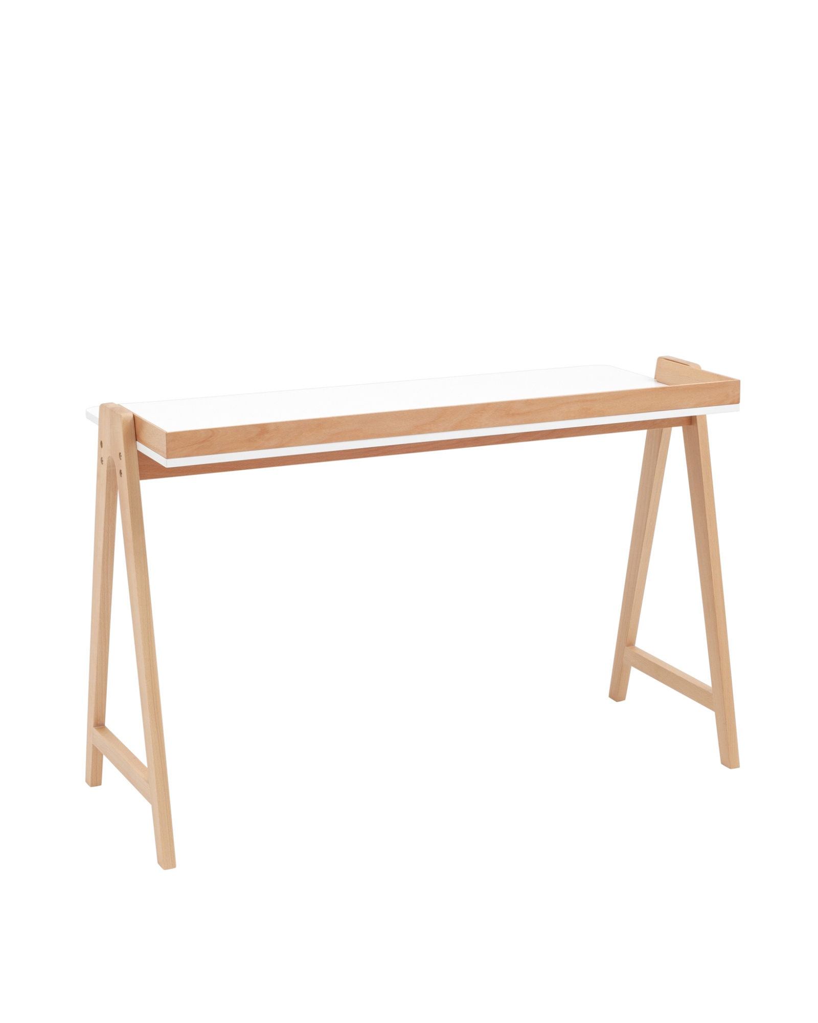 Стол письменный Pyramid 118*53 белый/светлое дерево Stool Group