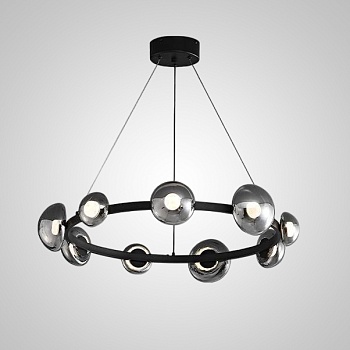 Подвесная люстра BOOSTER D68 Black by ImperiumLoft