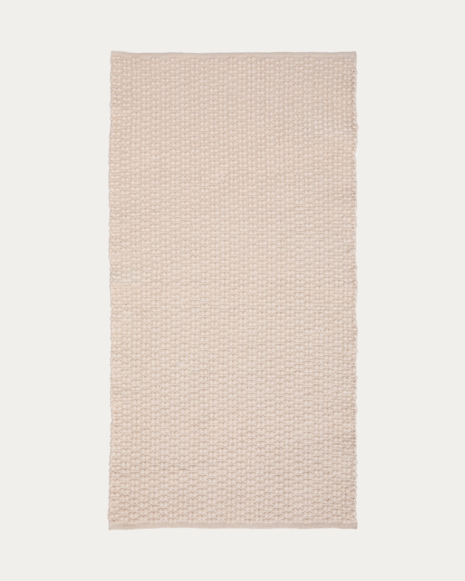 Ковер Mascarell из хлопка и полиэстера белого цвета 70 x 140 см La Forma (ex Julia Grup)