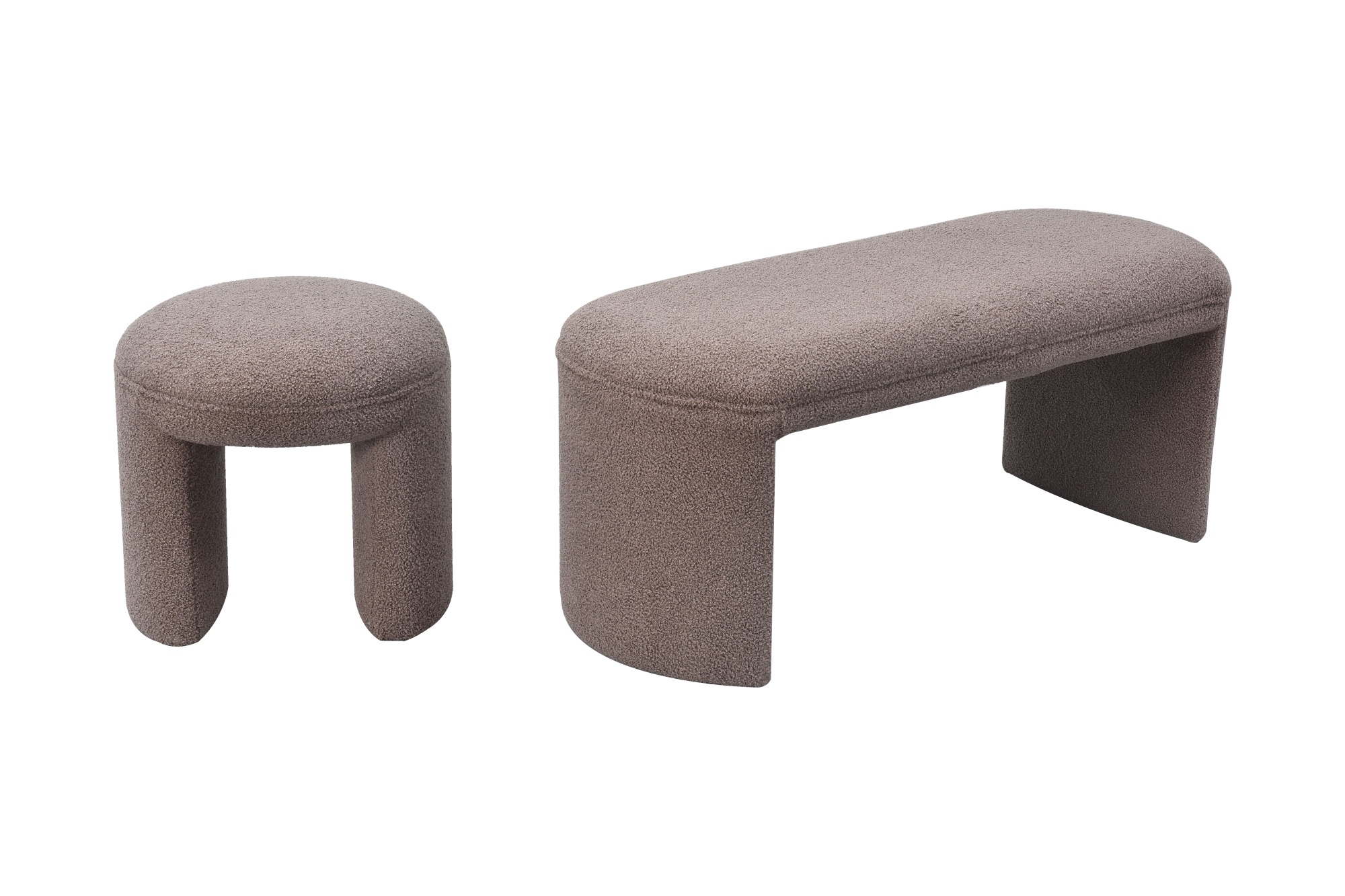 Банкетка Teddy серая Garda Decor N-55700