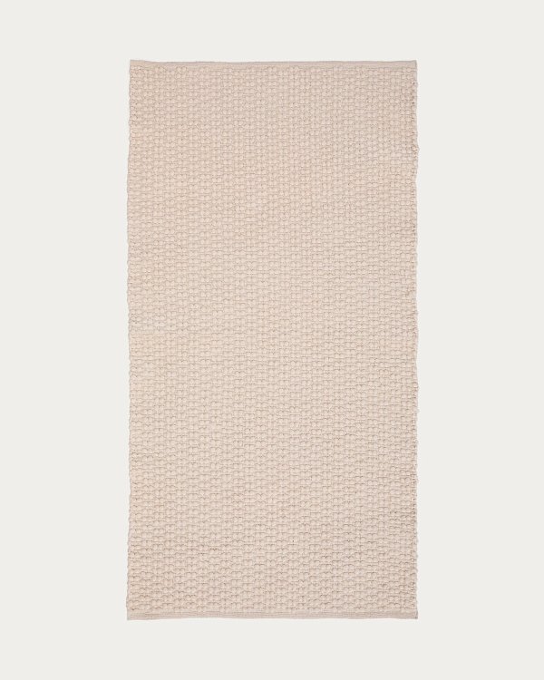 Ковер Mascarell из хлопка и полиэстера белого цвета 70 x 140 см La Forma (ex Julia Grup)