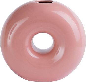 Ваза Пончик розовый Glasar 68-022