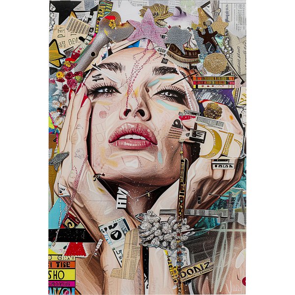 Картина стеклянная Artsy Portrait Front 80x120cm KARE 57670