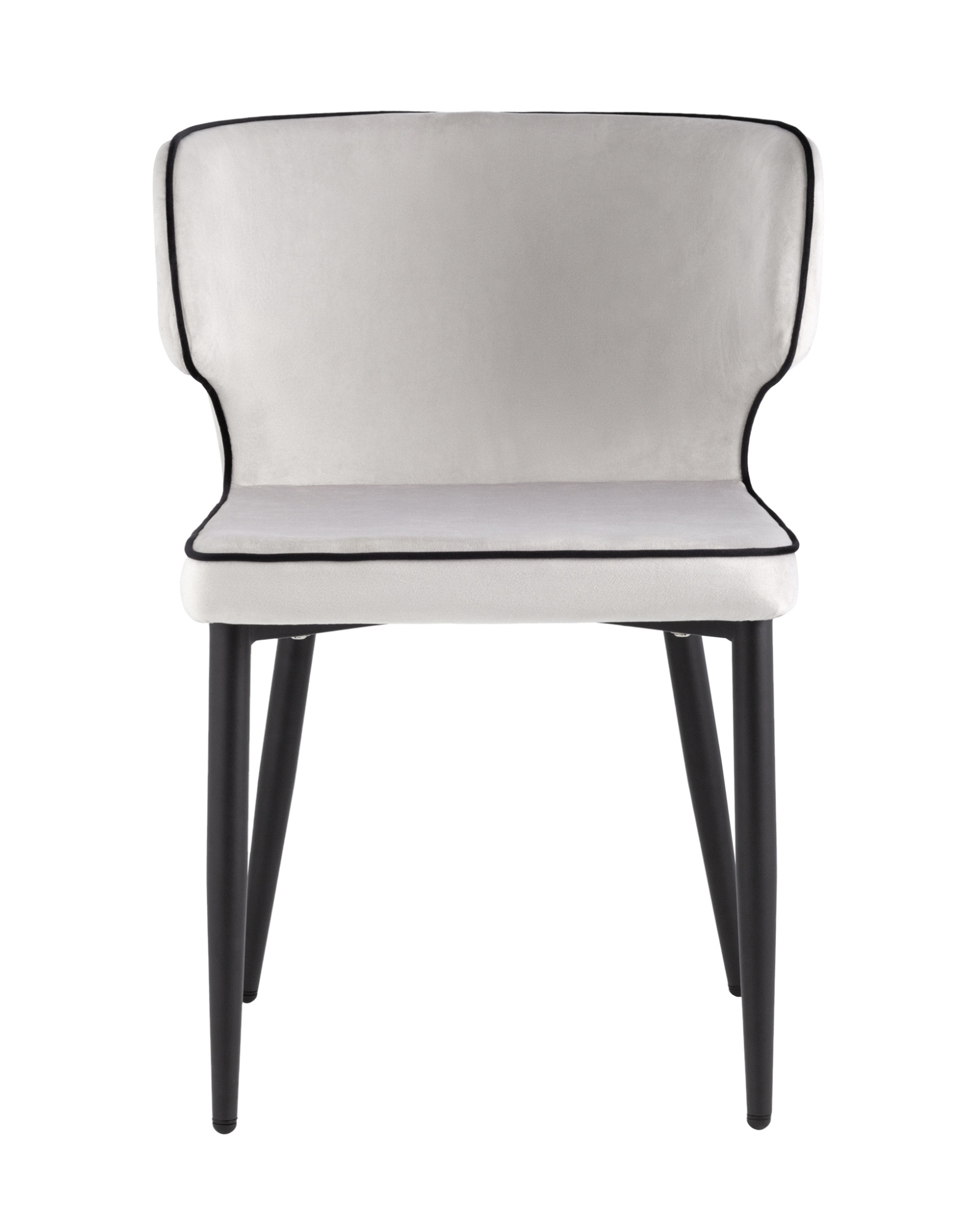 Стул Матео с кантом велюр светло-серый Stool Group