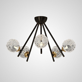 Потолочная люстра INGELA CH L5 Black by ImperiumLoft