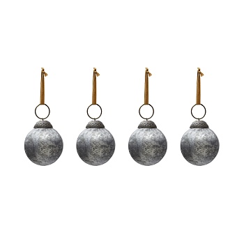 Набор из 4 рождественских шаров Blama из переработанного серебряного стекла, Ø 6 см La Forma (ex Julia Grup)