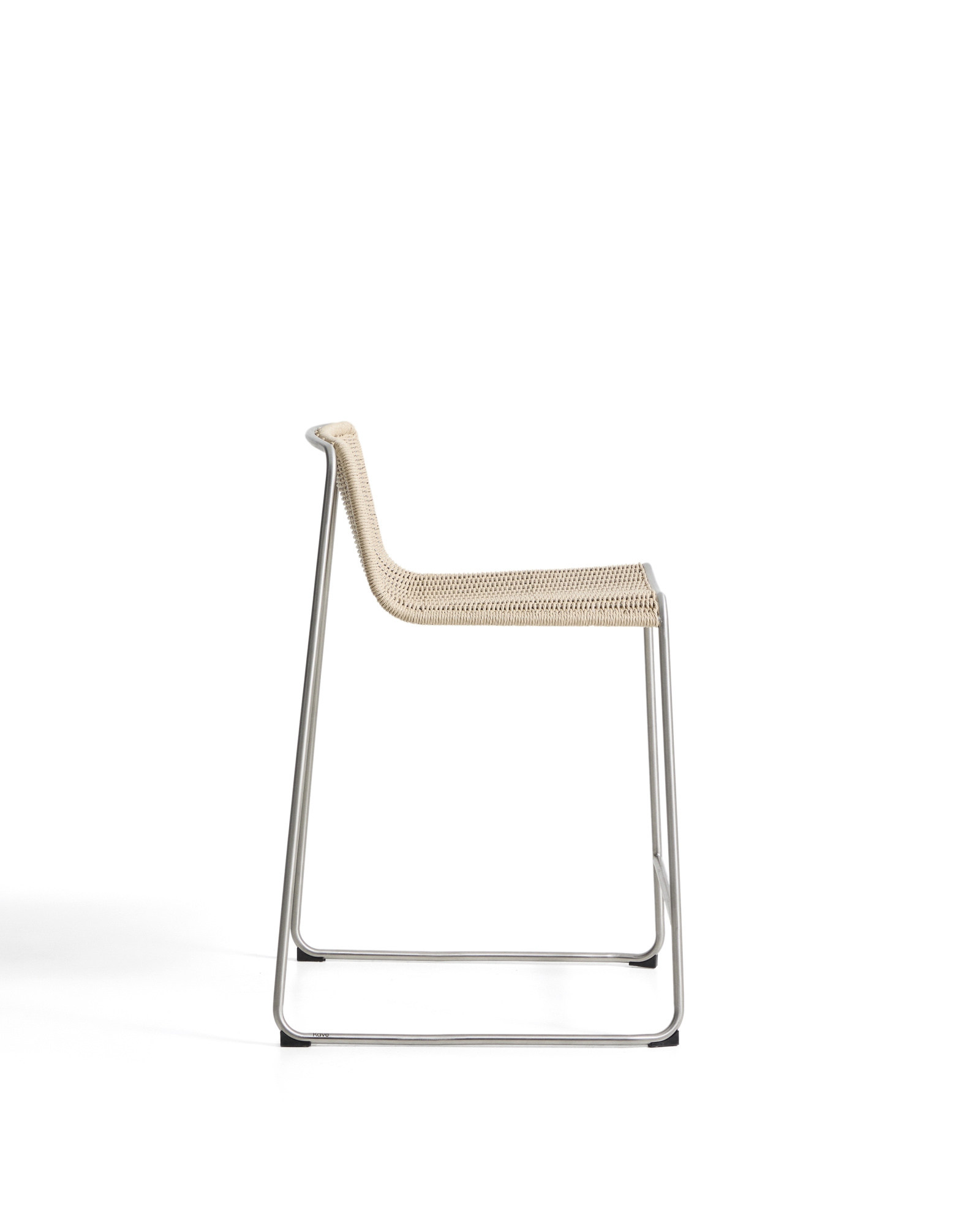 Уличный полубарный стул Tavari из бежевой веревки и стали La Forma 481657