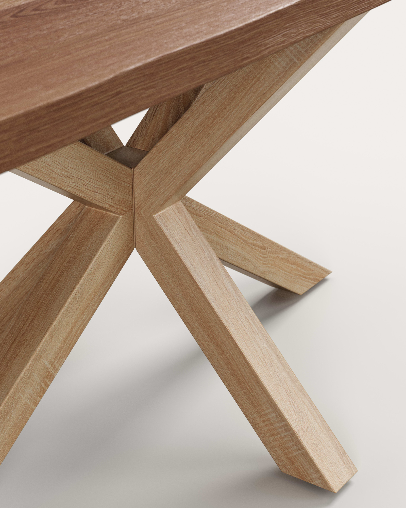 Стол Argo из состаренного дубового шпона и стальных ножек с имитацией дерева, 220 x 100 см La Forma 463665