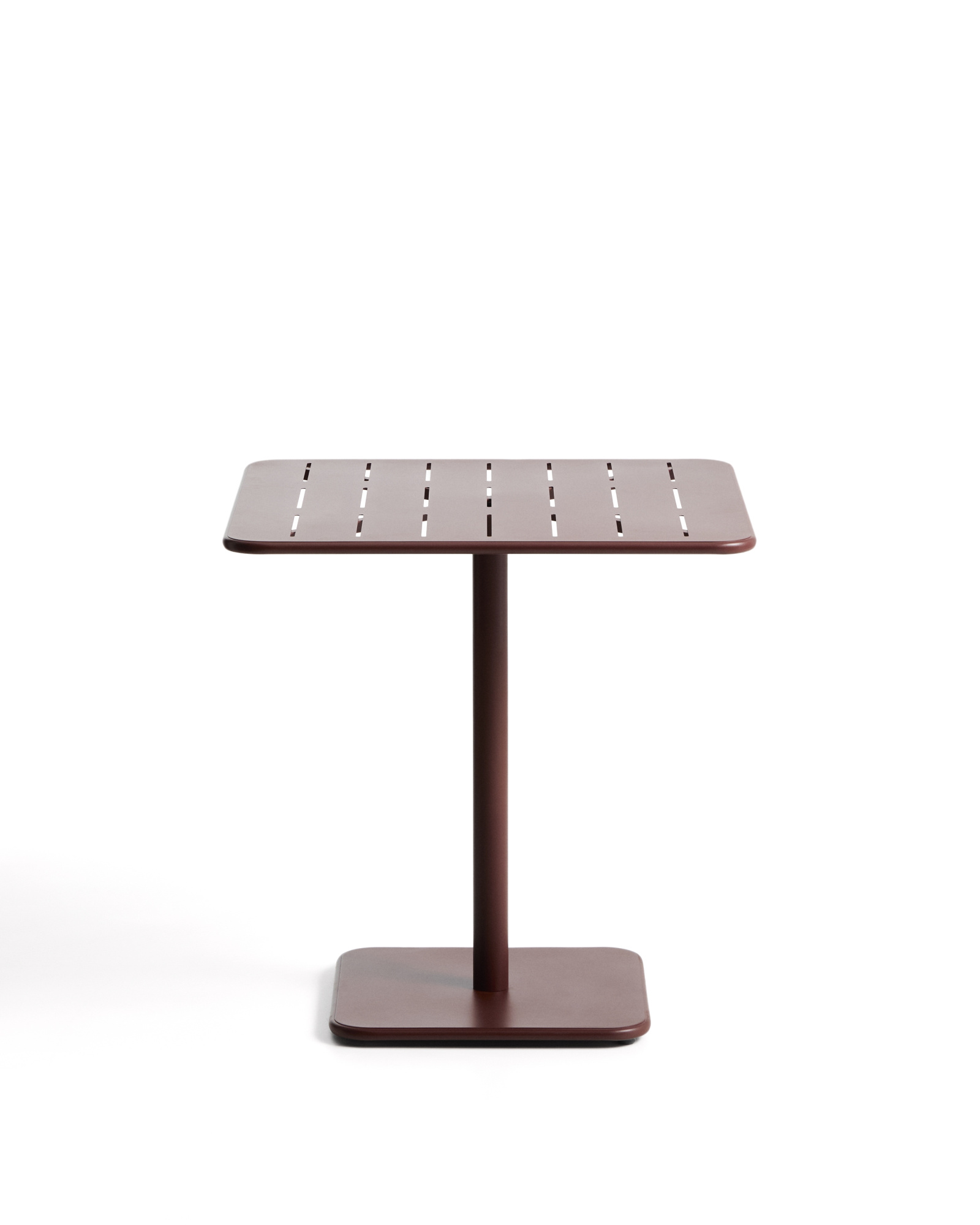 Уличный стол Brai из оцинкованной стали бордового цвета, 70 x 70 см La Forma 482207