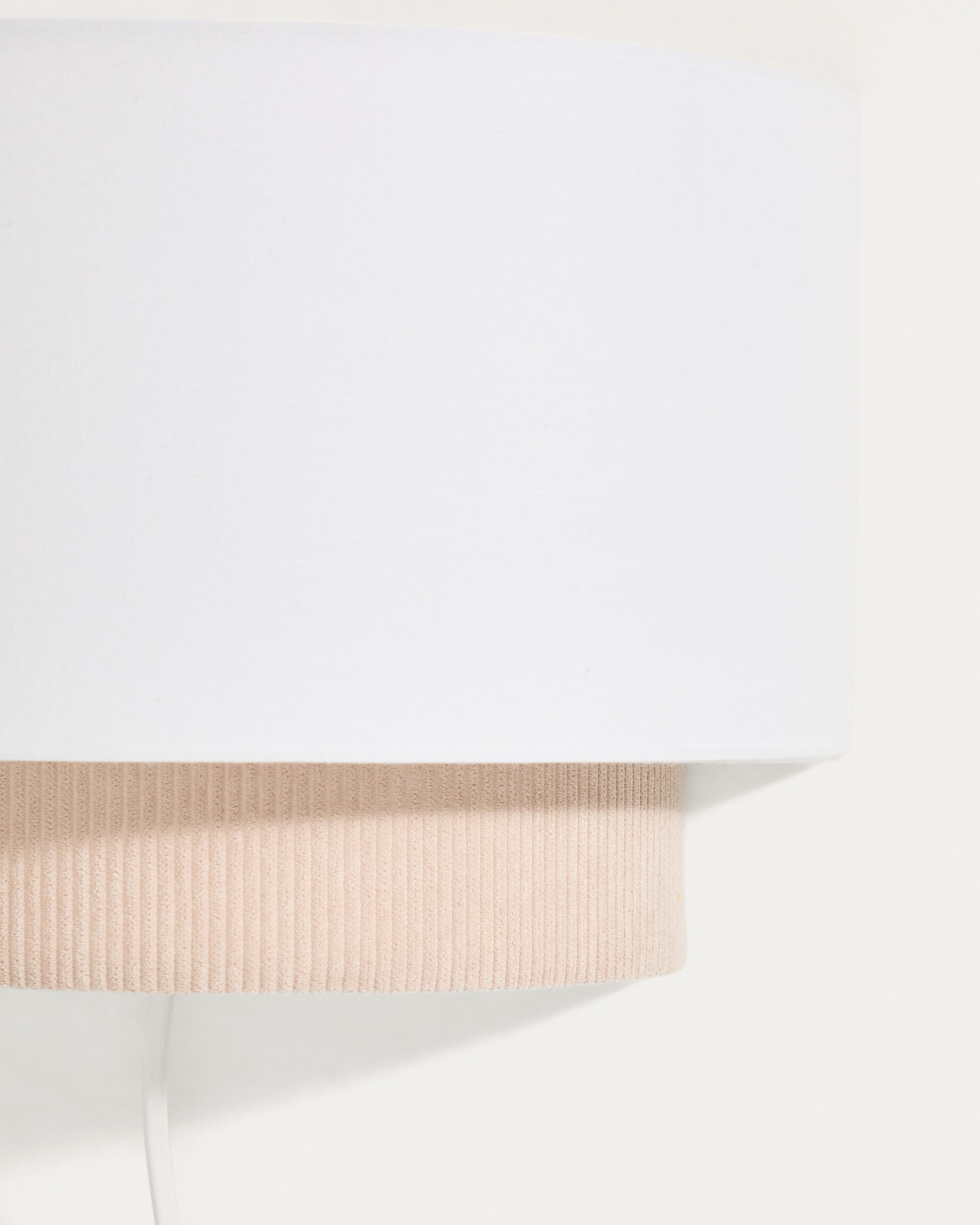 Настенный светильник Bianella из хлопка и бежевого вельвета, Ø 40 см La Forma (ex Julia Grup)