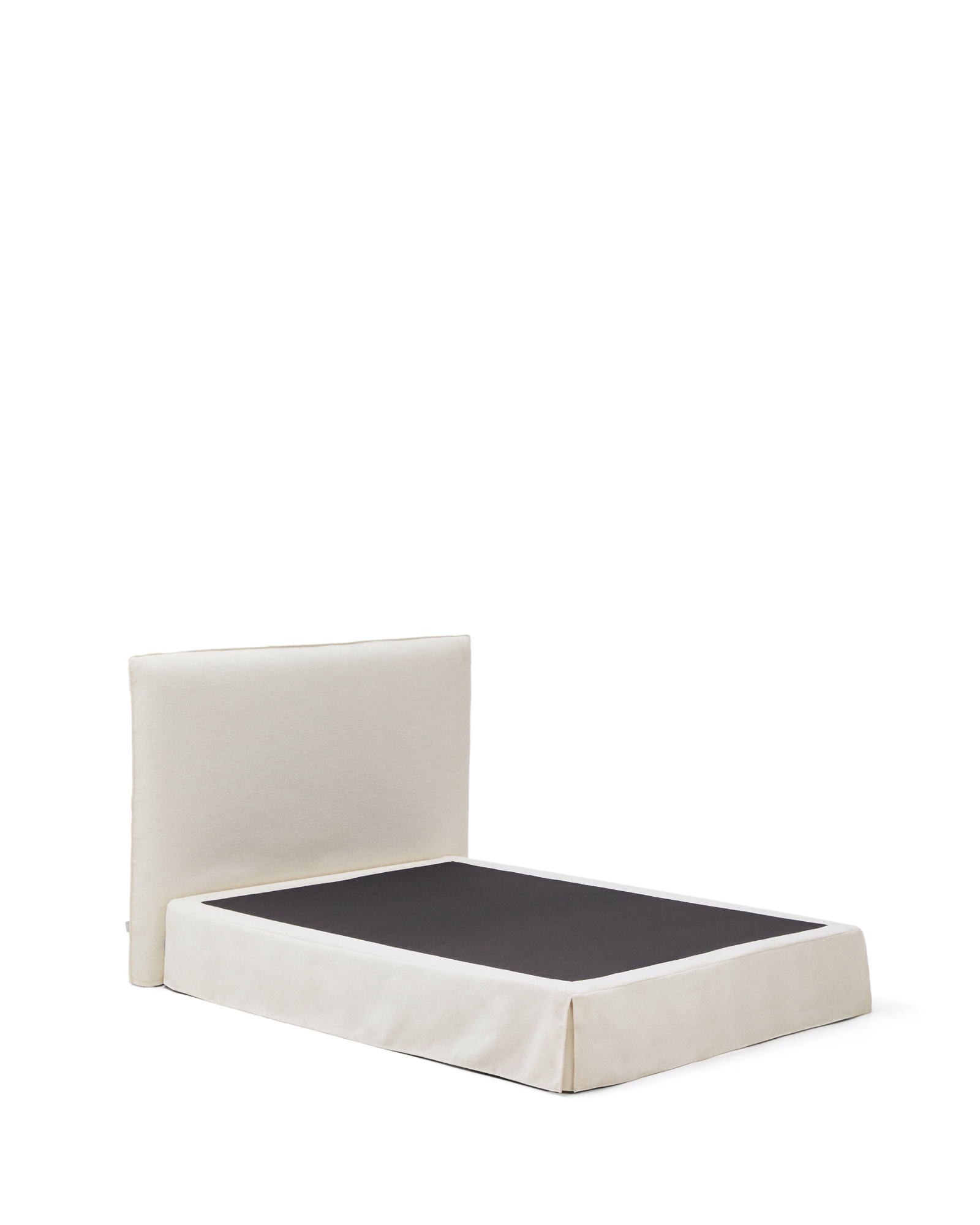 Кровать Jaira из белого шенилла со съемным чехлом для матраса 150x190 см La Forma 447723