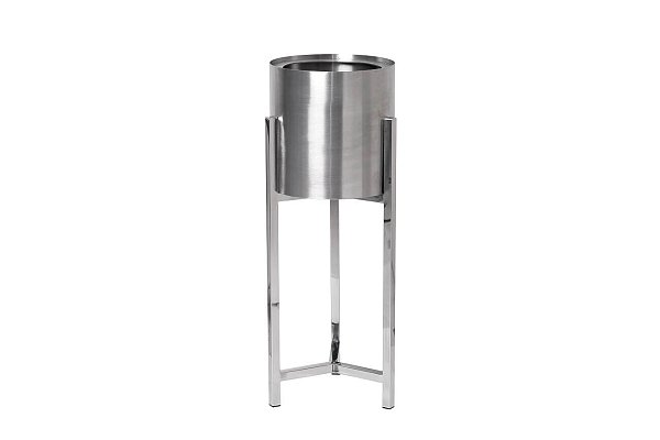 Кашпо металлическое на подставке (хром) Garda Decor 13RXFP3105L-SILVER