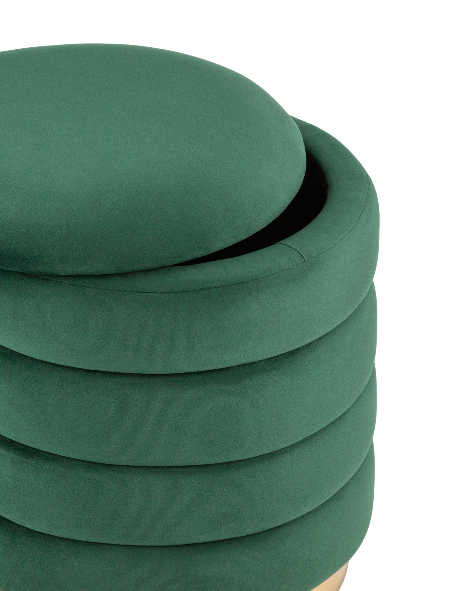 Пуф Франсис с ящиком велюр зелёный Stool Group