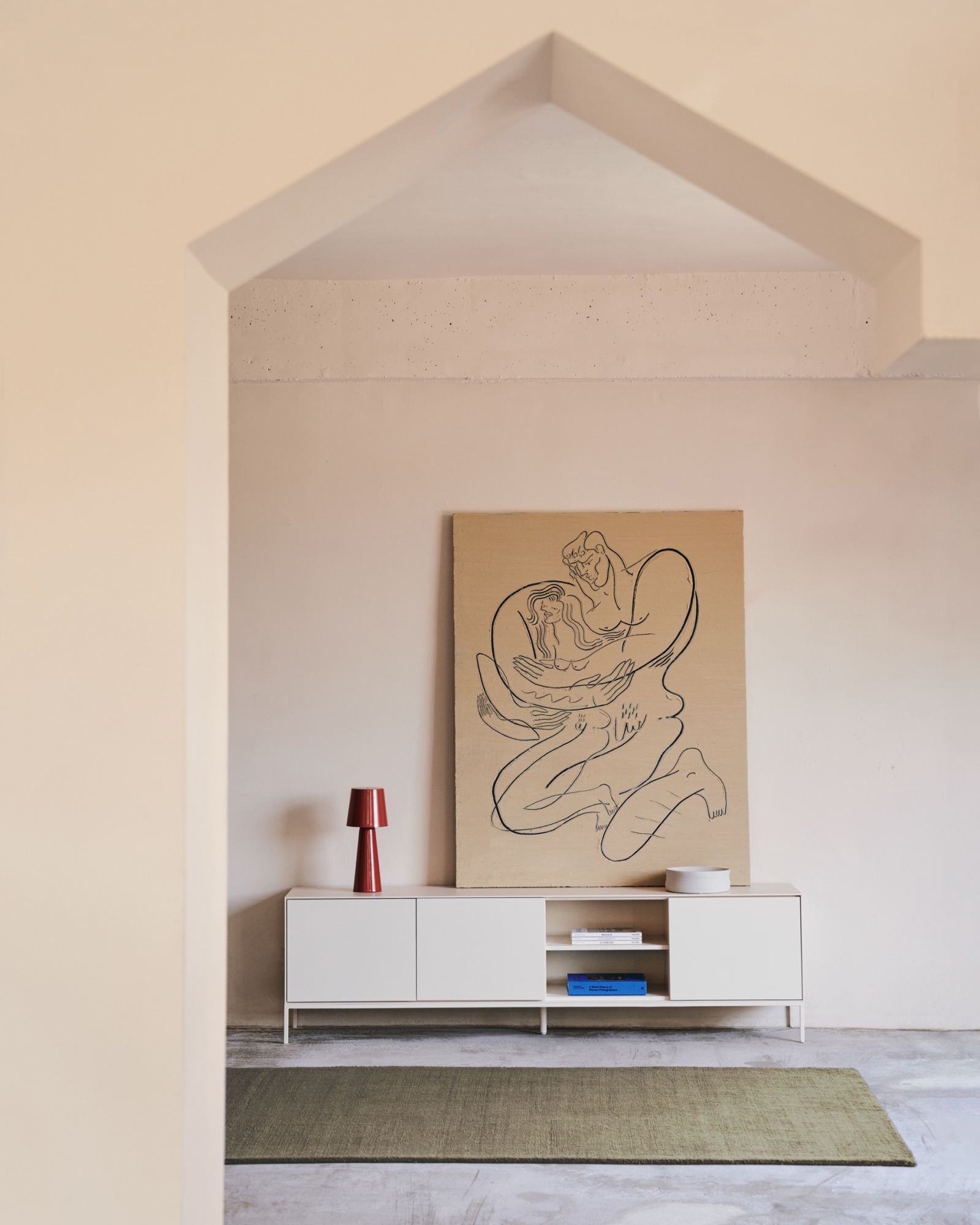 Vedrana Тумба под ТВ 3 дверцы белый лак 195 x 55 см La Forma (ex Julia Grup)