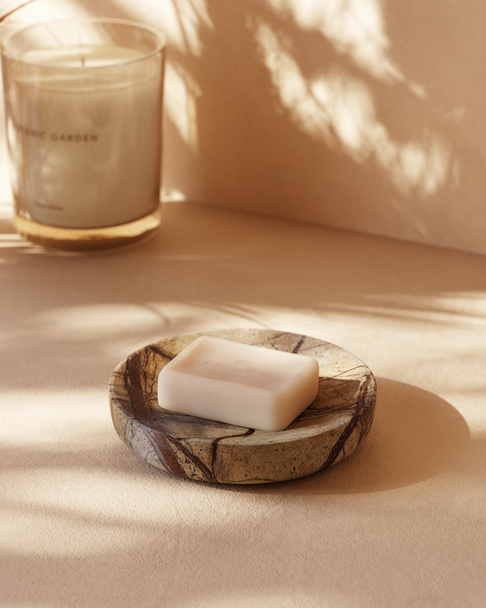 Мыльница Spalsh из бежевого мрамора La Forma (ex Julia Grup)