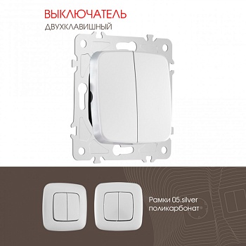 Выключатель Arte Milano 205.30-2.silver