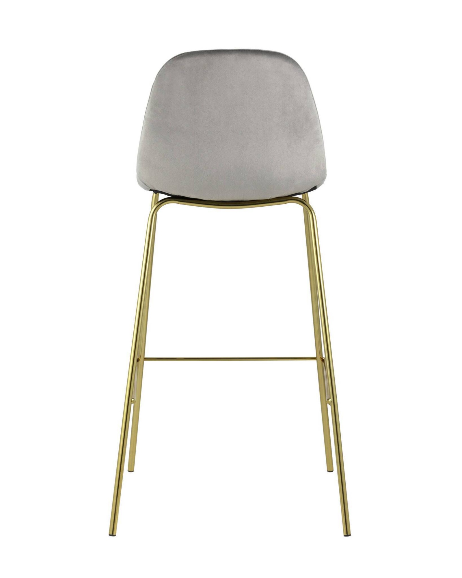 Стул барный Валенсия велюр серый золотые ножки Stool Group
