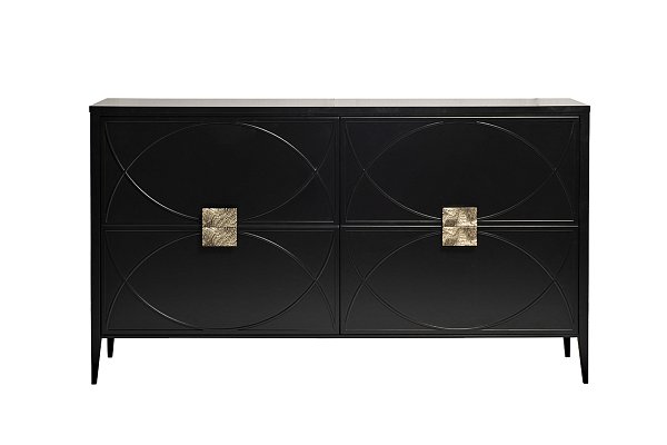 Комод черный с ящиками Garda Decor 151SV-00001