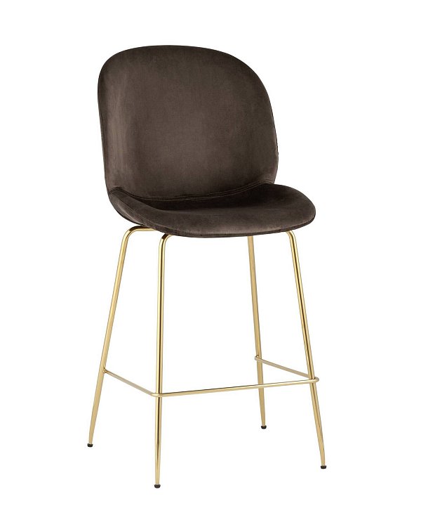Стул полубарный Beetle со спинкой коричневый Stool Group