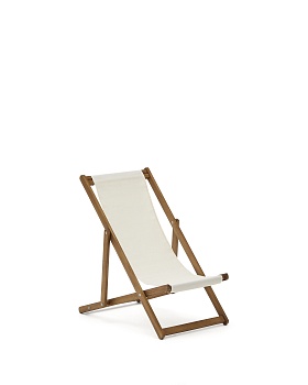 Adredna Детское складное кресло-шезлонг бежевого цвета из акации La Forma (ex Julia Grup)