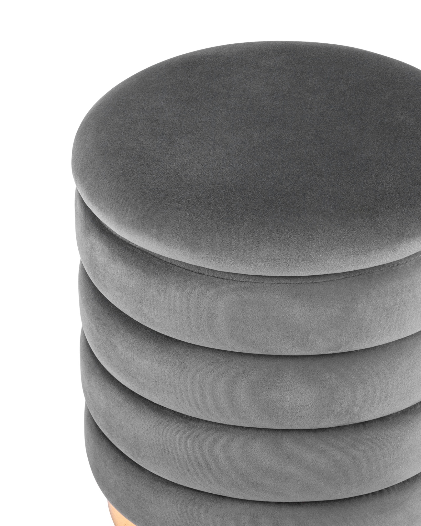 Пуф Франсис с ящиком велюр серый Stool Group