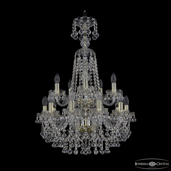 Люстра хрустальная 1409/10+5/195/XL-83/2d G
