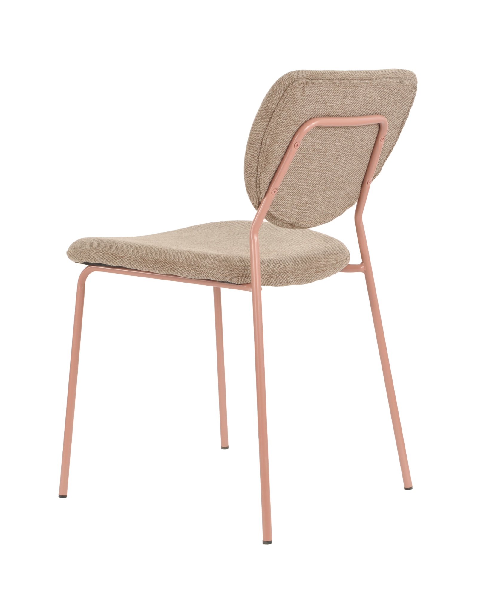 Стул обеденный Gigi шенилл коричневый розовые ножки Stool Group