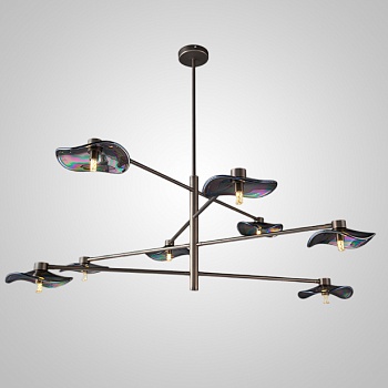 Потолочная люстра MILIAN CH L8 Black Cognac by ImperiumLoft