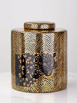 Ваза с крышкой Леопард Glasar 58-005