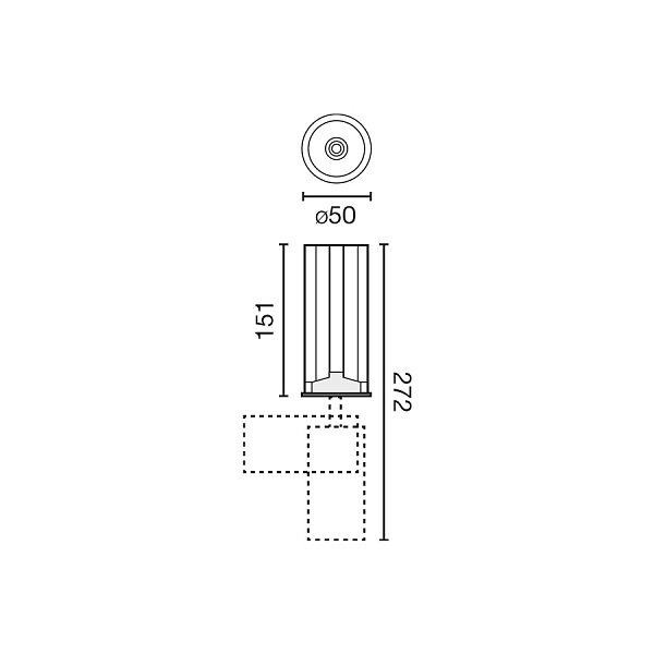 Встраиваемый светильник Fost PULLDOWN 15W черный 12° 4000K CRI90 Faro